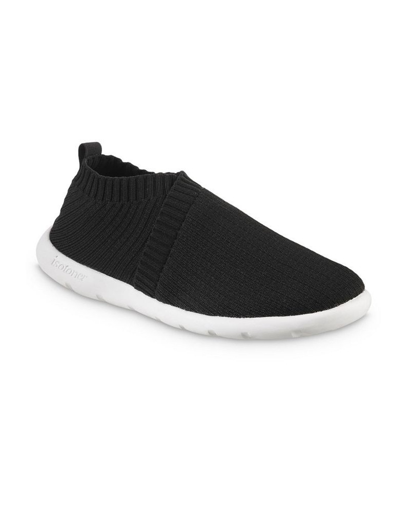 Zenz From Isotoner Women's Recycled Sport Knit Bootie Slippers Black $13.25 Shoes