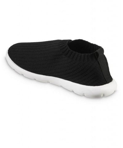 Zenz From Isotoner Women's Recycled Sport Knit Bootie Slippers Black $13.25 Shoes