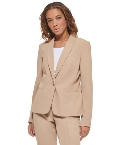 Women’s One-Button Blazer Tan/Beige $59.60 Jackets