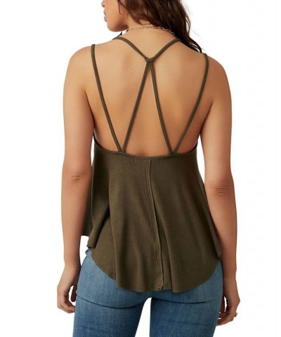 Rock Your World Strappy Tank Top Gray $16.40 Tops