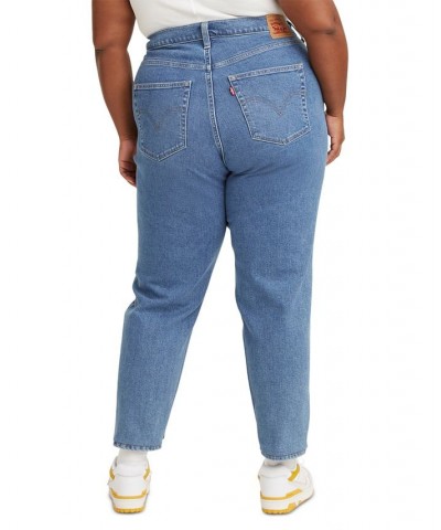 Trendy Plus Size Women's High-Waisted Mom Jeans Summer Games $34.40 Jeans