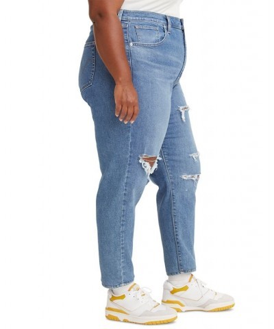 Trendy Plus Size Women's High-Waisted Mom Jeans Summer Games $34.40 Jeans