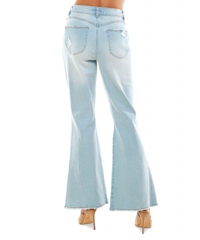 Juniors' High-Rise 90s Flare Jeans Light Wash $17.40 Jeans