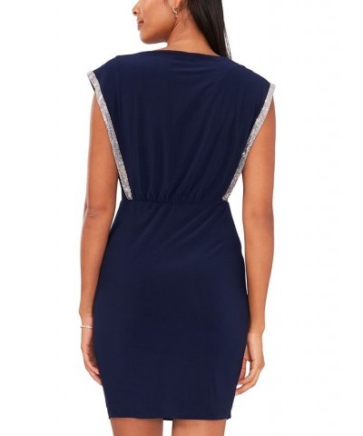 Beaded-Sleeve Sheath Dress Jbs Navy $46.53 Dresses