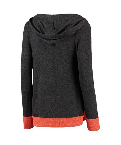 Women's Charcoal Clemson Tigers Steeplechase Open Hooded Tri-Blend Cardigan Black $22.50 Sweaters