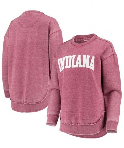 Women's Crimson Indiana Hoosiers Vintage-Like Wash Pullover Sweatshirt Crimson $38.99 Sweatshirts