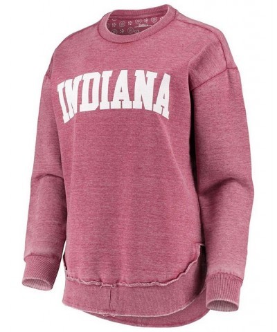 Women's Crimson Indiana Hoosiers Vintage-Like Wash Pullover Sweatshirt Crimson $38.99 Sweatshirts