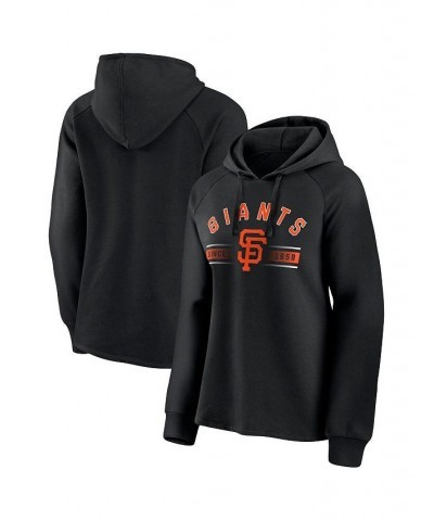 Women's Branded Black San Francisco Giants Perfect Play Raglan Pullover Hoodie Black $30.75 Sweatshirts