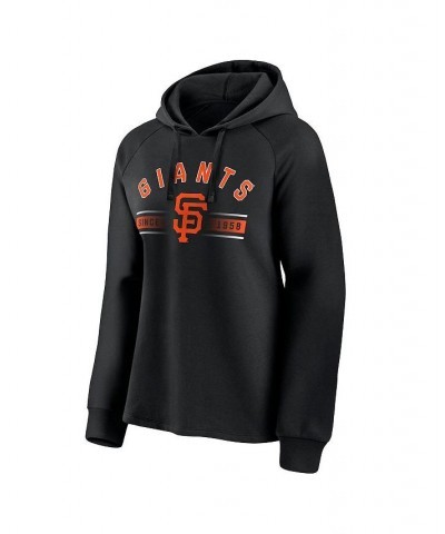 Women's Branded Black San Francisco Giants Perfect Play Raglan Pullover Hoodie Black $30.75 Sweatshirts