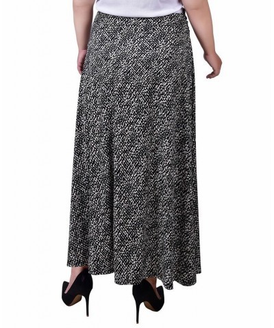 Plus Size Maxi A-Line Skirt with Front Faux Belt Jet Mixedshade $13.06 Skirts