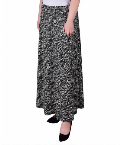 Plus Size Maxi A-Line Skirt with Front Faux Belt Jet Mixedshade $13.06 Skirts