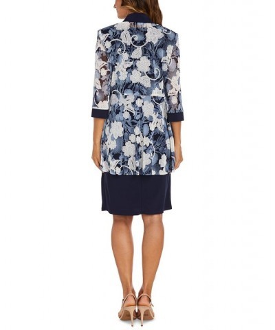 Women's Printed Dress and Jacket Navy/denim $37.06 Dresses