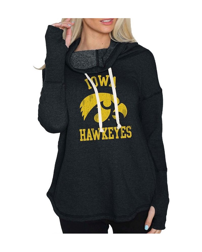 Women's Black Iowa Hawkeyes Funnel Neck Pullover Sweatshirt Black $35.39 Sweatshirts