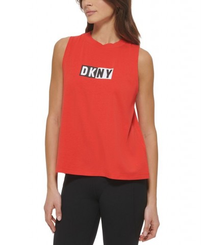 Sports Women's Two Tone Logo Print Tank Top Sunny Lime $15.26 Tops