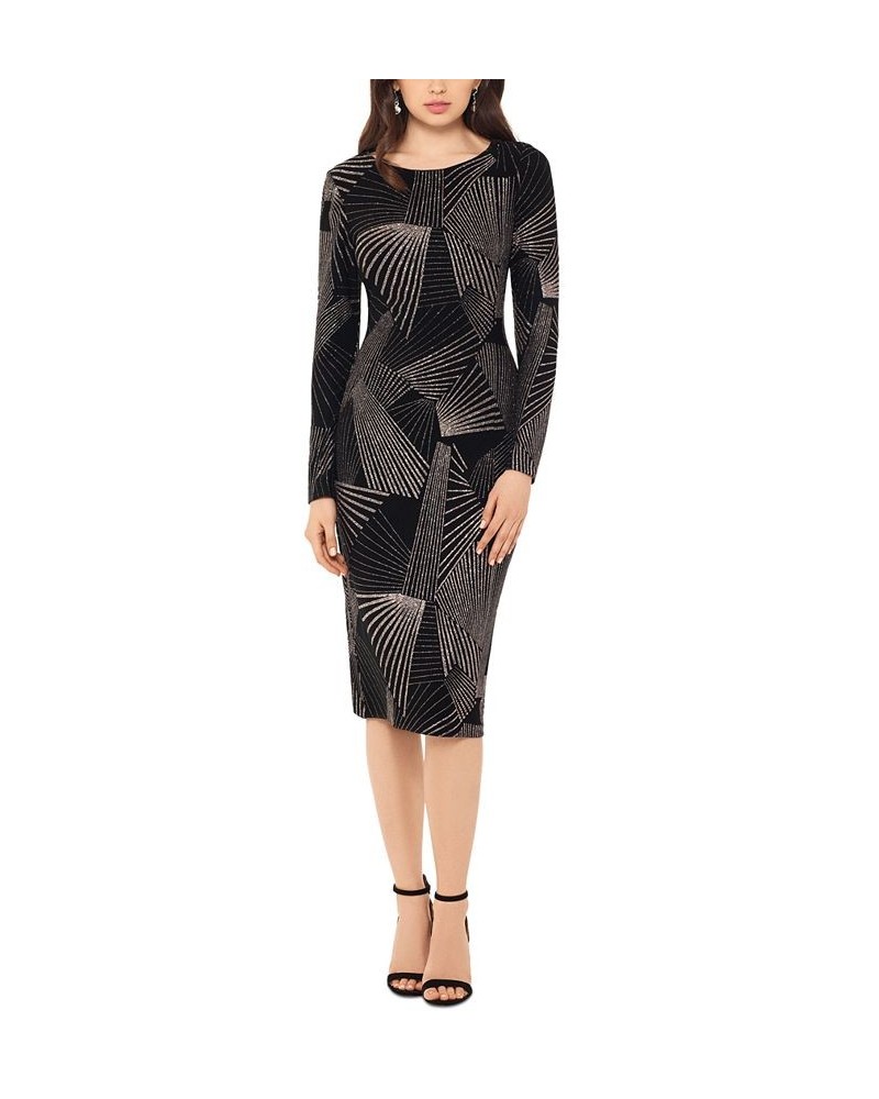 Embellished Sheath Dress Black/Gold $74.36 Dresses