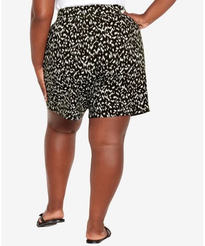 Plus Size Alisha Knit Print Shorts Batik Mono $27.93 Shorts