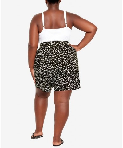 Plus Size Alisha Knit Print Shorts Batik Mono $27.93 Shorts