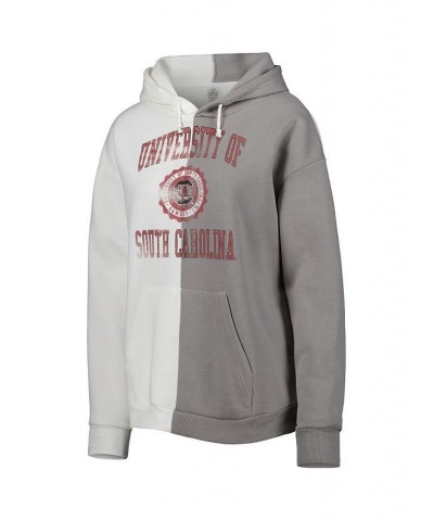 Women's Gray White South Carolina Gamecocks Split Pullover Hoodie Gray, White $32.00 Sweatshirts