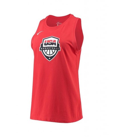 Women's Red USA Basketball Performance Tank Top Red $20.25 Tops