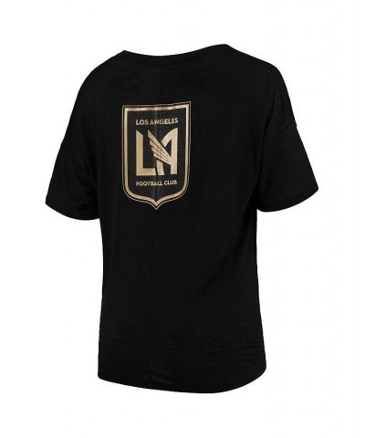 Women's by New Era Black LAFC Plus Size Slub T-shirt Black $21.50 Tops