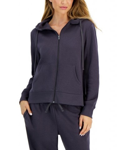 Women's Fleece Full-Zip Jacket Deep Charcoal $12.64 Jackets