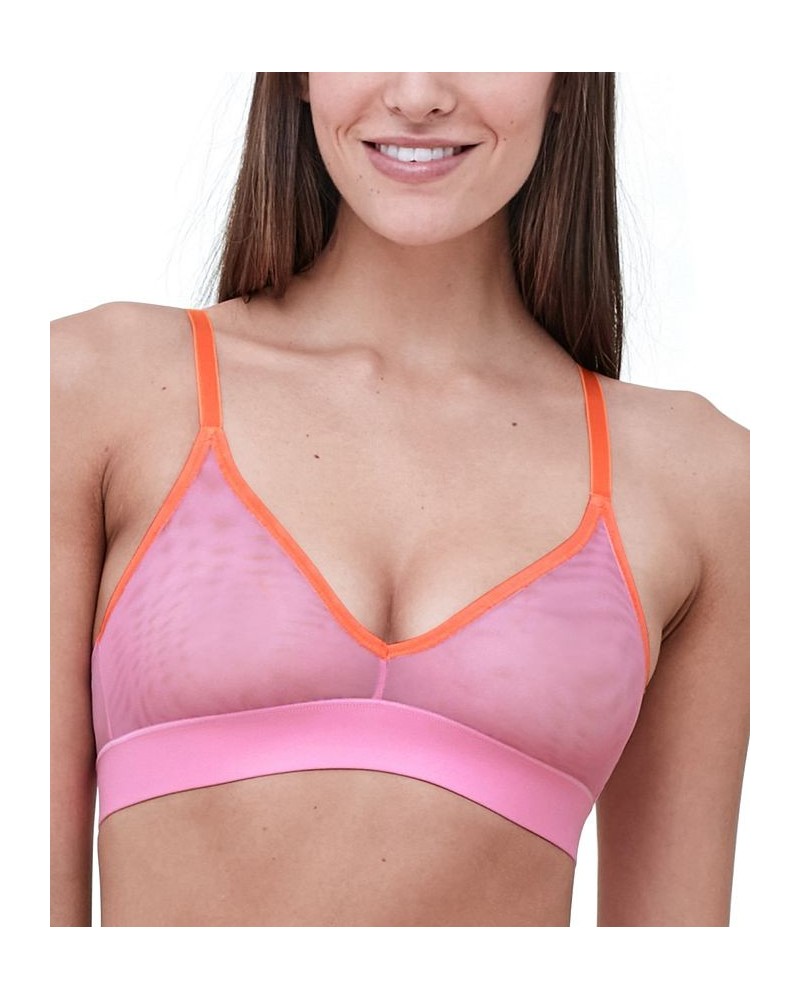 Women's Spellbound Sheer Mesh Bralette Pink $27.14 Bras