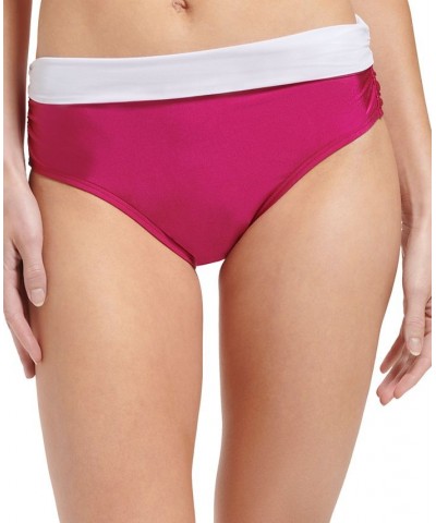 Women's No Muffin Top Convertible Swim Bottoms Fuchsia Shimmer $30.60 Swimsuits