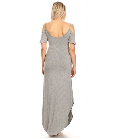 Plus Size Maternity Lexi Maxi Dress Heather Grey $32.40 Dresses