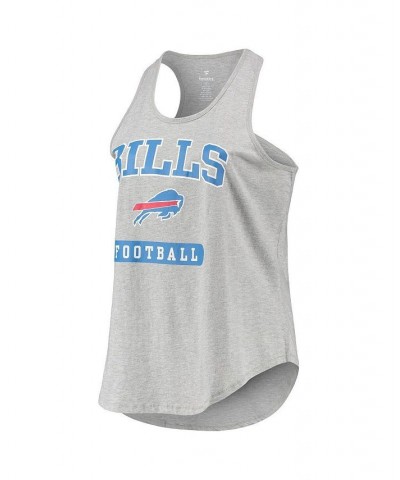 Women's Buffalo Bills Heathered Gray Plus Size Team Racerback Tank Top Heathered Gray $18.90 Tops