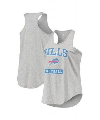 Women's Buffalo Bills Heathered Gray Plus Size Team Racerback Tank Top Heathered Gray $18.90 Tops