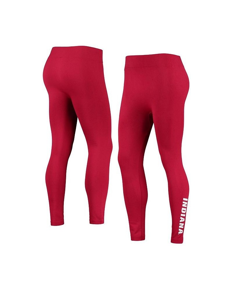 Women's Crimson Indiana Hoosiers Fleece Leggings Crimson $19.59 Pants