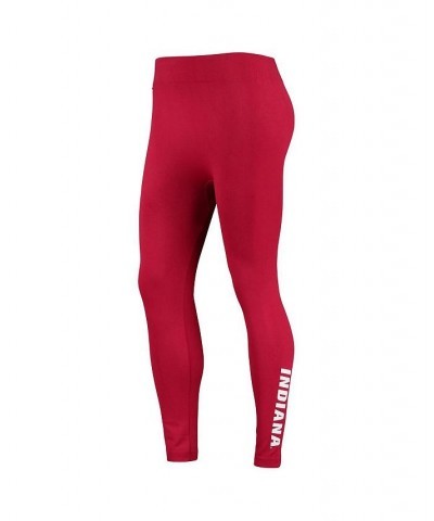 Women's Crimson Indiana Hoosiers Fleece Leggings Crimson $19.59 Pants