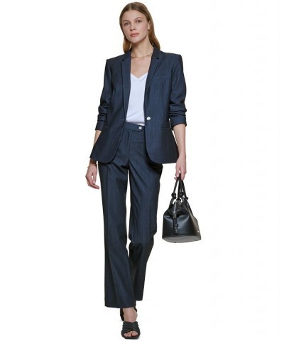 One-Button Blazer Blue $35.19 Jackets