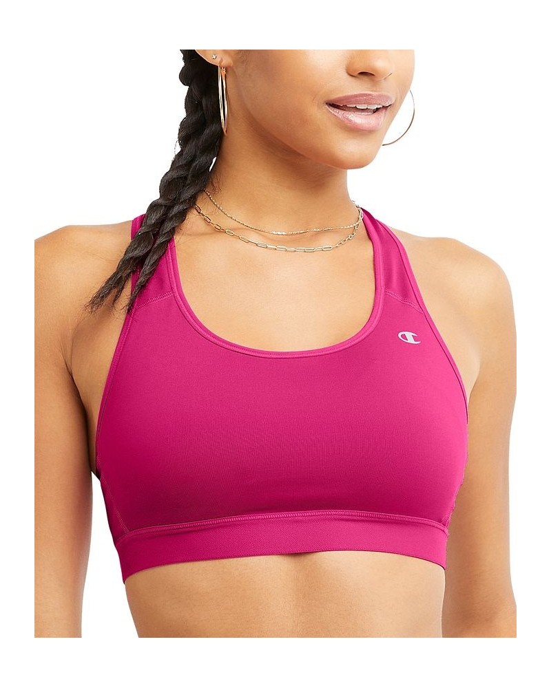 Women's Medium-Impact Racerback Sports Bra Pink $14.95 Tops