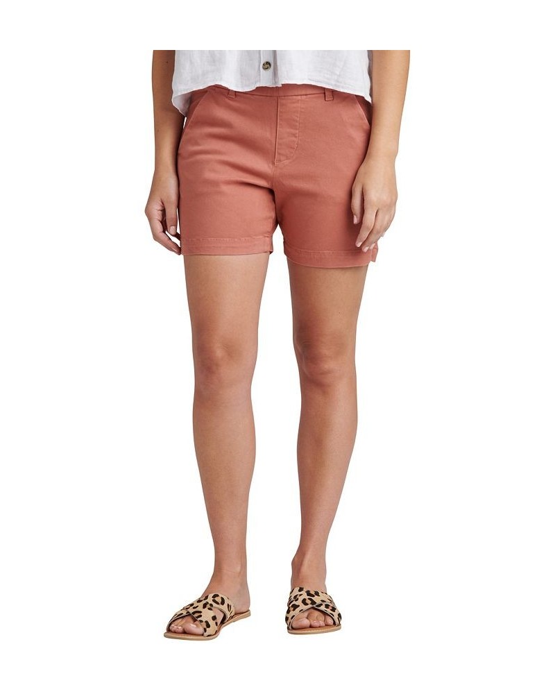 Women's Maddie Mid Rise Pull-On Shorts Red $27.84 Shorts