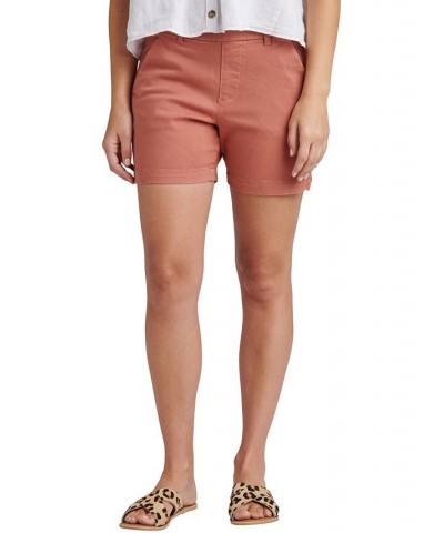 Women's Maddie Mid Rise Pull-On Shorts Red $27.84 Shorts