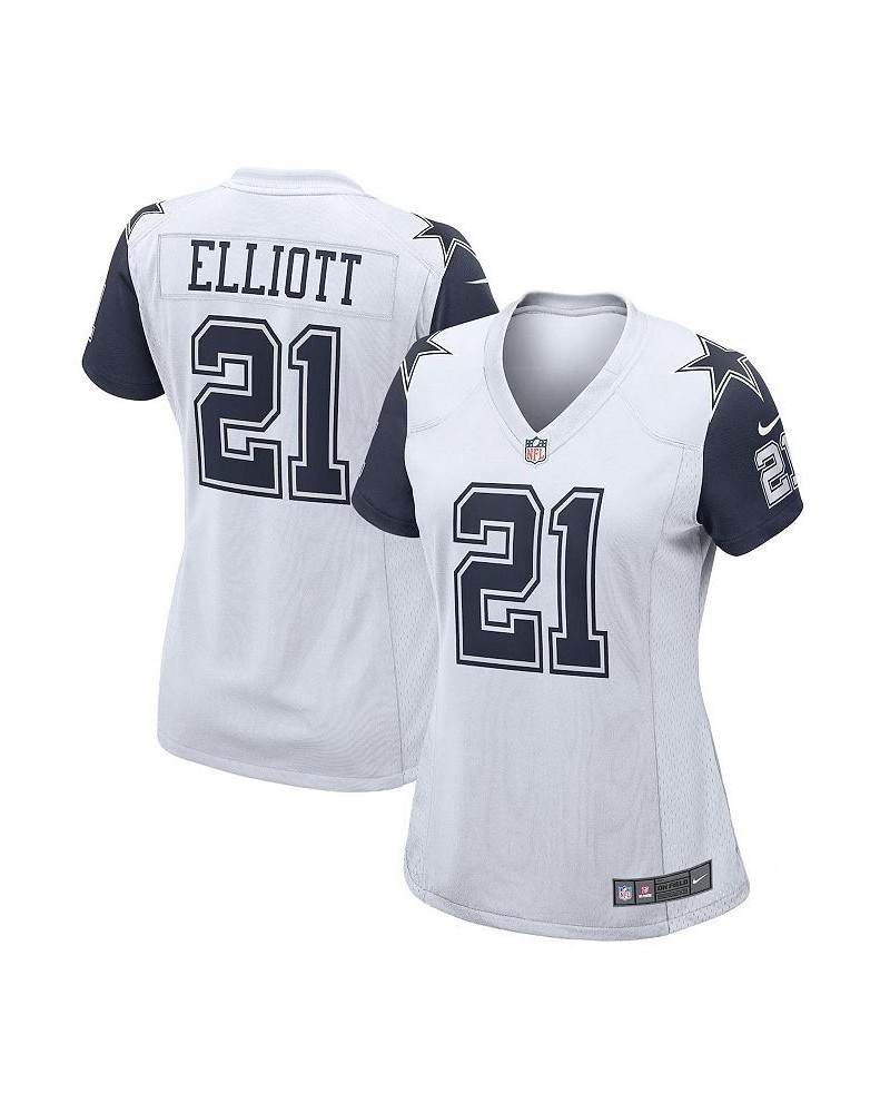 Women's Ezekiel Elliott White Dallas Cowboys Alternate Game Jersey White $67.20 Jersey