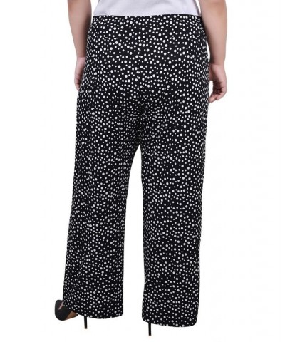 Plus Size Cropped Pull On Pants with Faux Belt Nice Icemoon $15.77 Pants