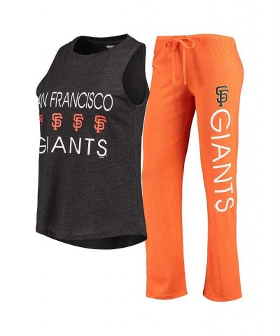 Women's Orange Black San Francisco Giants Meter Muscle Tank Top and Pants Sleep Set Orange, Black $29.25 Pajama