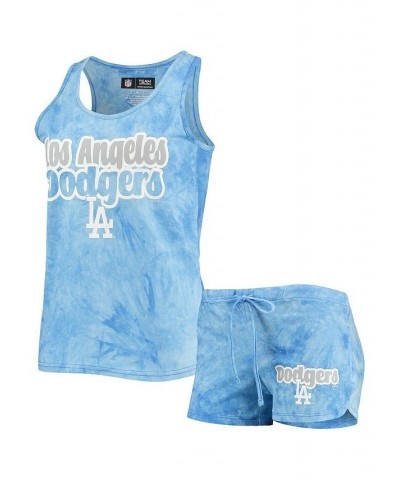 Women's Royal Los Angeles Dodgers Billboard Racerback Tank Top and Shorts Set Royal $29.49 Pajama