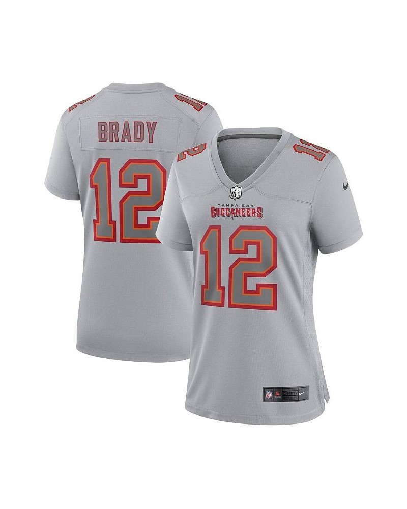 Women's Tom Brady Gray Tampa Bay Buccaneers Atmosphere Fashion Game Jersey Gray $46.20 Jersey