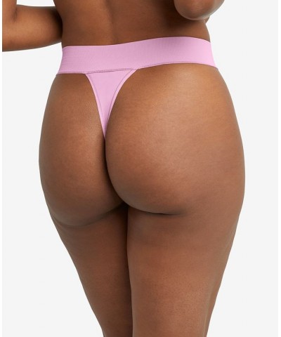 Women's Pure Comfort Seamless Hi-Leg Thong Underwear DM2318 Pink $9.43 Panty