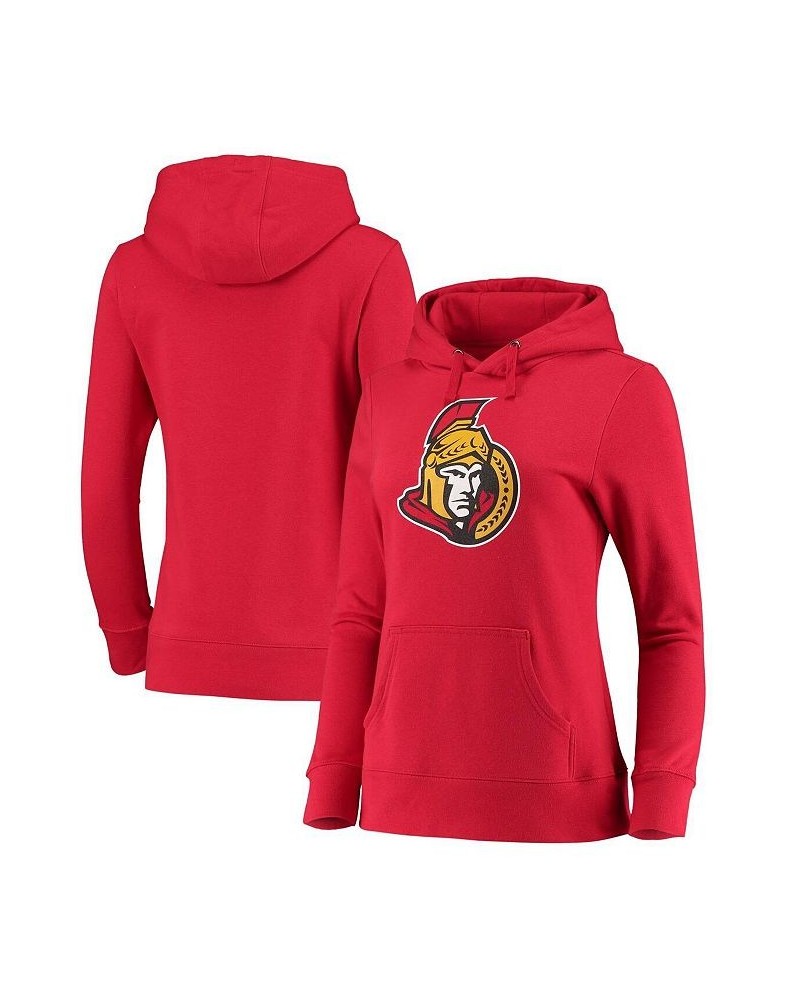 Women's Branded Red Ottawa Senators Primary Logo Pullover Hoodie Red $43.19 Sweatshirts