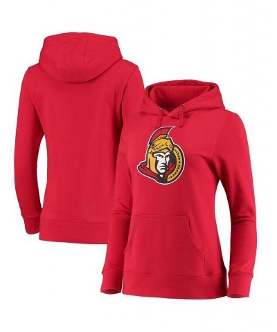 Women's Branded Red Ottawa Senators Primary Logo Pullover Hoodie Red $43.19 Sweatshirts