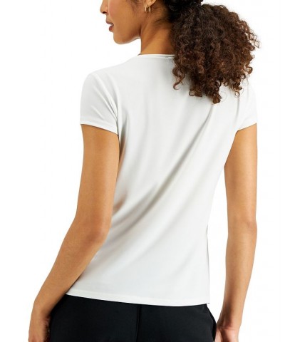 Women's Cowl-Neck Short-Sleeve Top Crimson $16.66 Tops