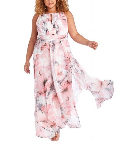 Plus Size Floral Gown Pink Floral $50.70 Dresses