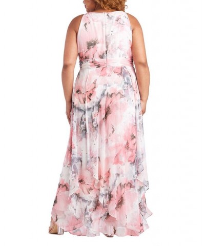 Plus Size Floral Gown Pink Floral $50.70 Dresses