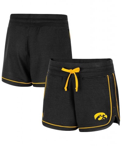 Women's Black Iowa Hawkeyes Lil Sebastian Tri-Blend Shorts Black $20.58 Shorts