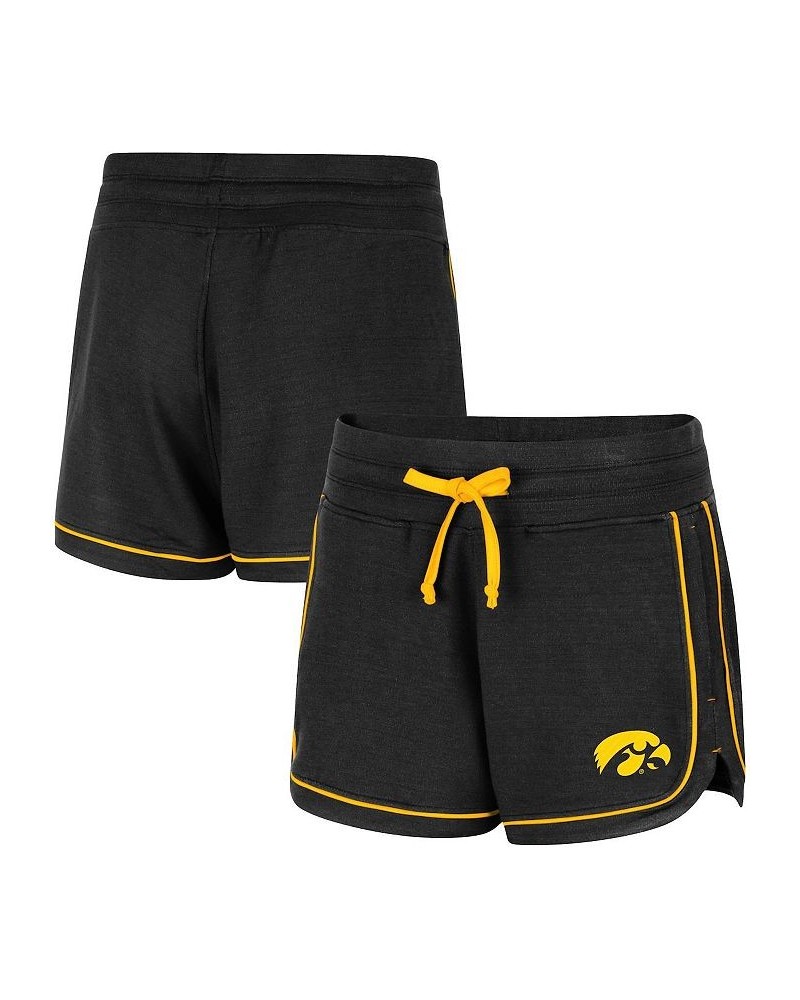 Women's Black Iowa Hawkeyes Lil Sebastian Tri-Blend Shorts Black $20.58 Shorts