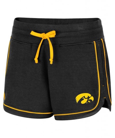 Women's Black Iowa Hawkeyes Lil Sebastian Tri-Blend Shorts Black $20.58 Shorts